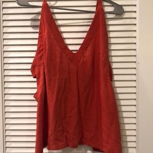 Rust orange tie tank